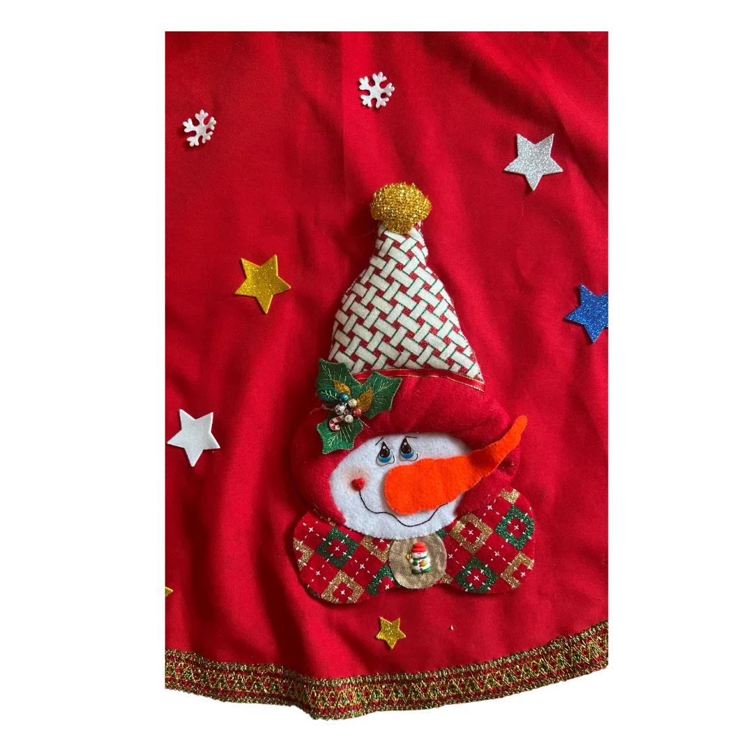 Handmade Handmade Felt Christmas Tree Skirt Santa Friends Holiday Decor | Mi Tierra Crafts - Mi Tierra Crafts