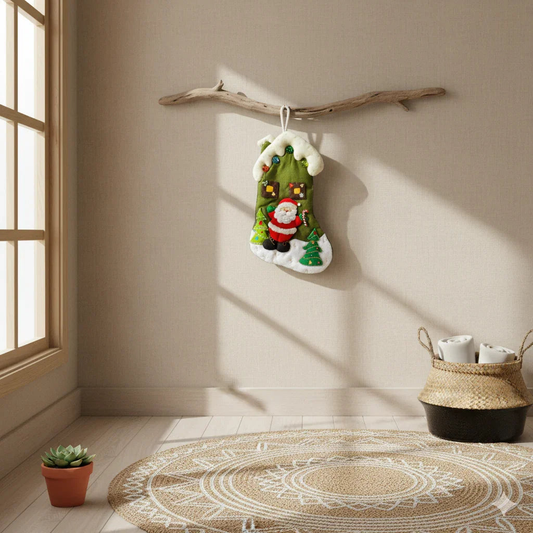 Handmade Felt Christmas Stocking Mi Tierra Crafts