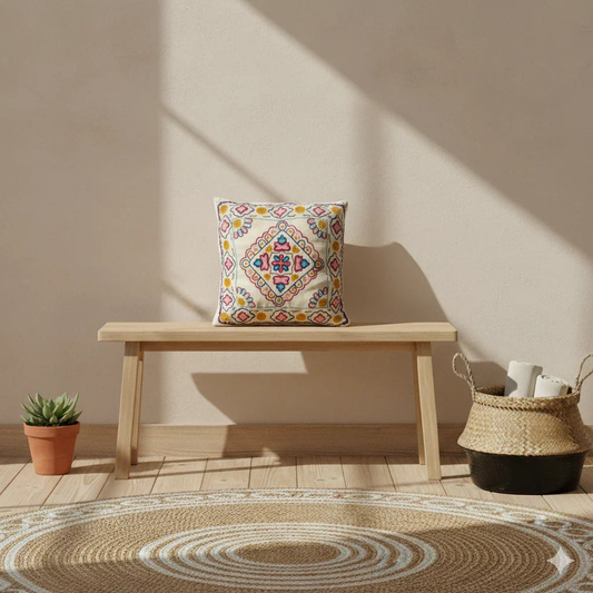 Handmade Embroidered Cushion Cover Mi Tierra Crafts