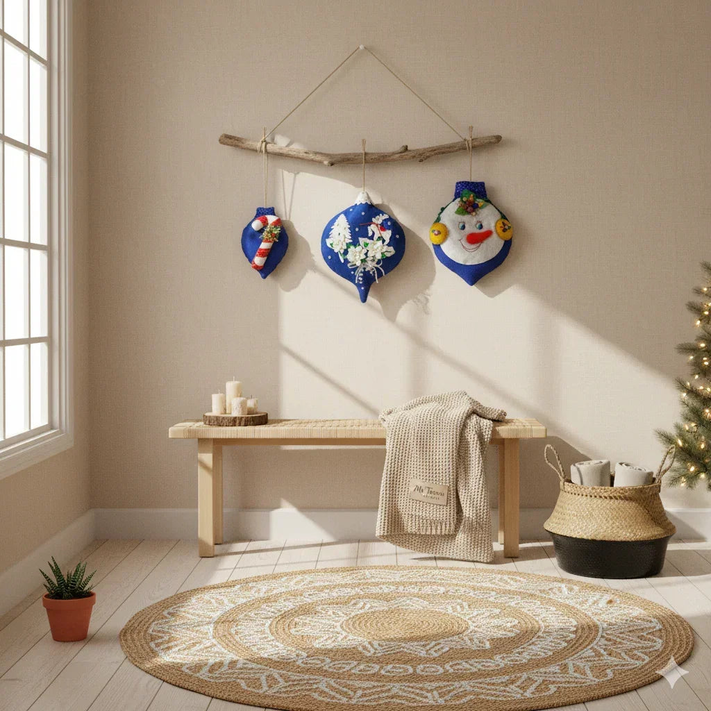 Handmade 11" Snowman Wall Decoration Mi Tierra Crafts